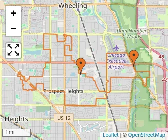 Area schools map